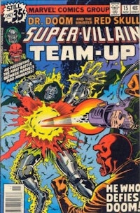 a comic book cover for super villain team up