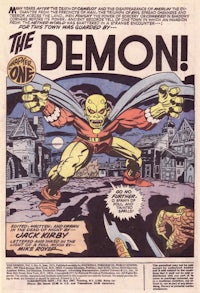 a comic book page showing the demon