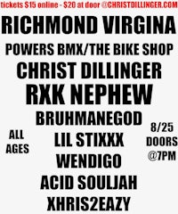 a flyer for a concert in richmond virginia