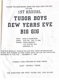 tudor boys new years eve big gig